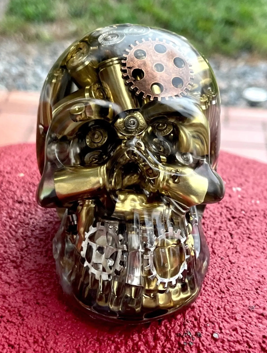 223 Casing-Mixed Skeleton Steampunk Skull – Handmade Decor product image 2