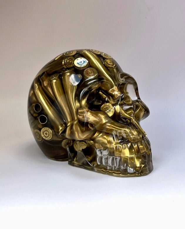 223 Resin Bullet Casing Skull – Handmade Decor product image 2