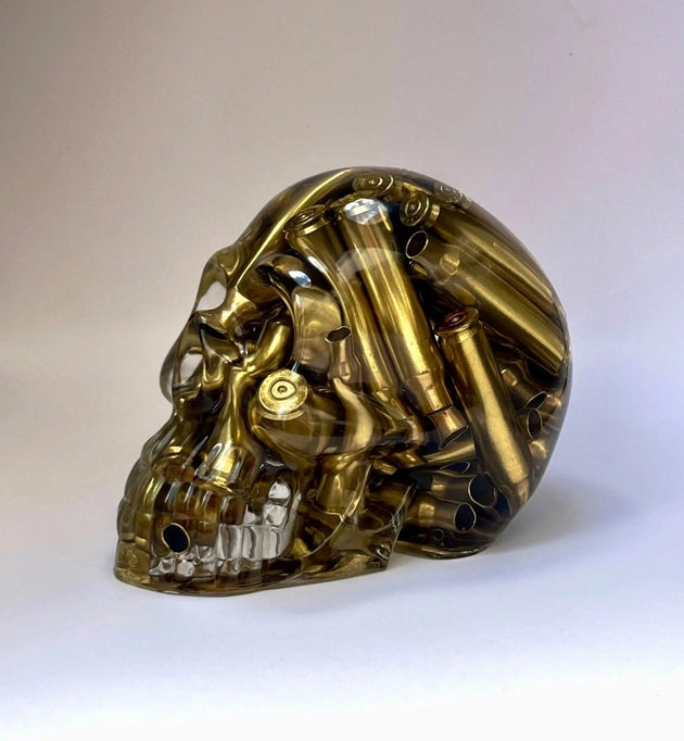 223 Resin Bullet Casing Skull – Handmade Decor