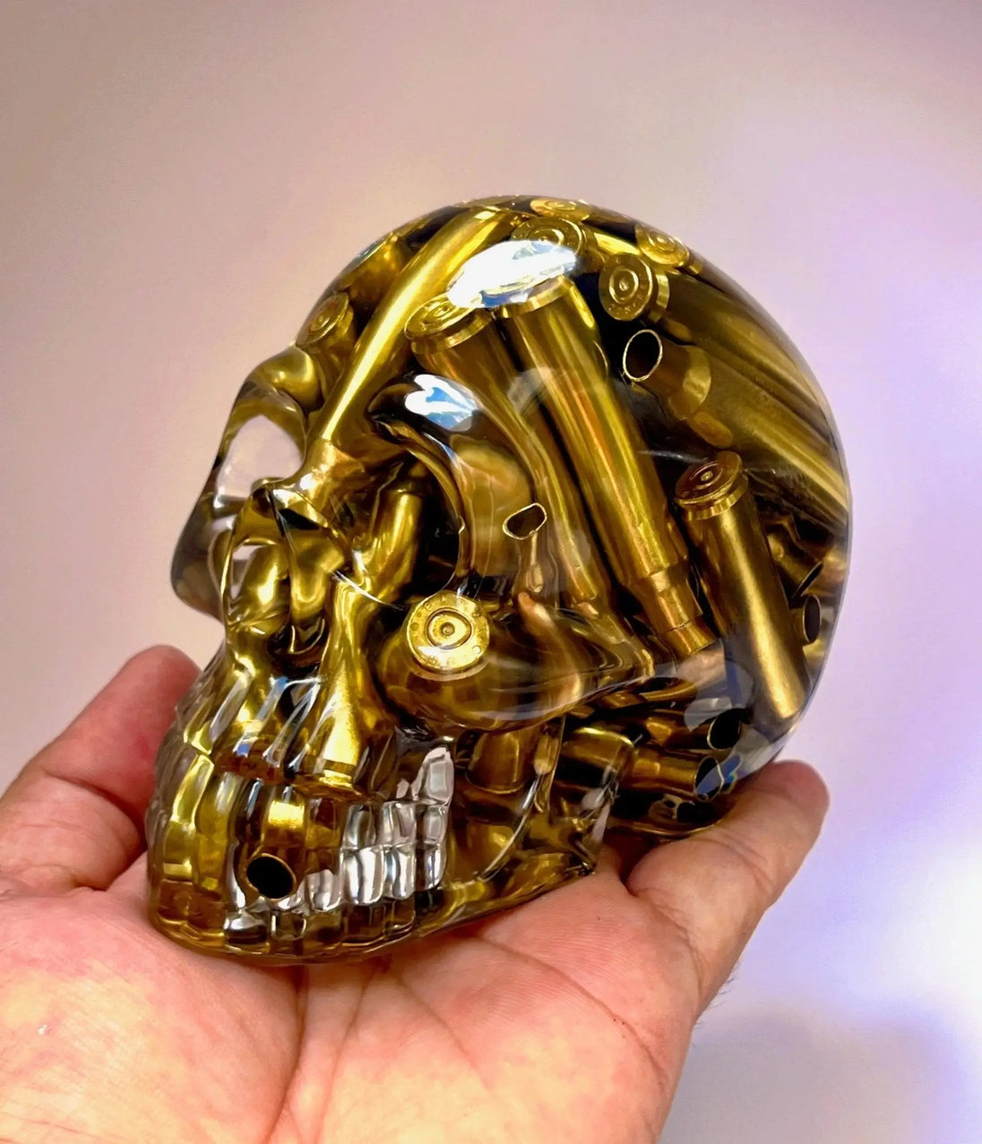 223 Resin Bullet Casing Skull – Handmade Decor product image 3