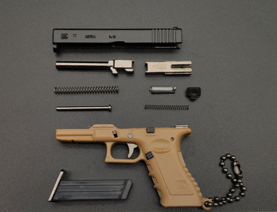 1:4 G17 METAL Keychain - TAN/BLACK - LEGACY TACTICAL INC