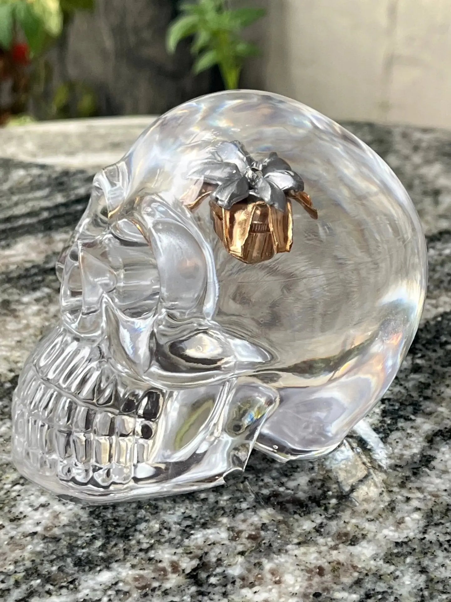 45ACP Hollow Point Resin Skull – Handmade Decor