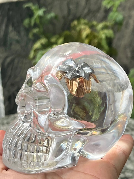 45ACP Hollow Point Resin Skull – Handmade Decor product image 2