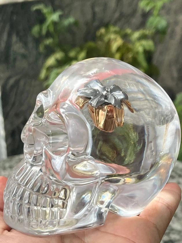 45ACP Hollow Point Resin Skull – Handmade Decor product image 2