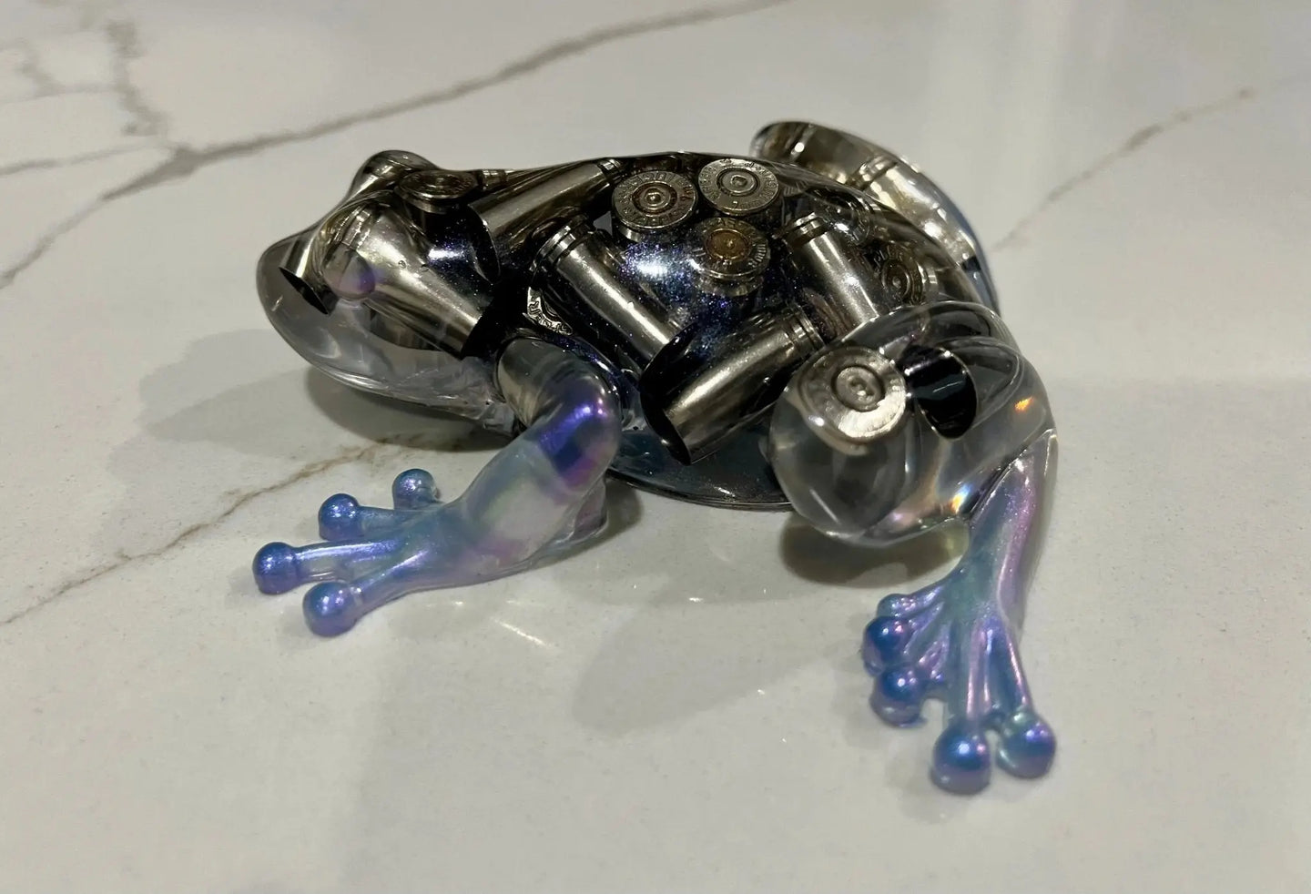 9MM Bullet Resin Frog – Handmade Decor product image 3