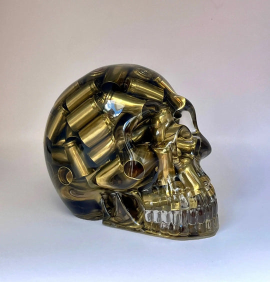 9MM Resin Bullet Casing Skull – Handmade Decor