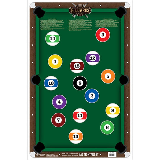 Action Target Billiards Target 23"x35", 100 Per Box - LEGACY TACTICAL INC