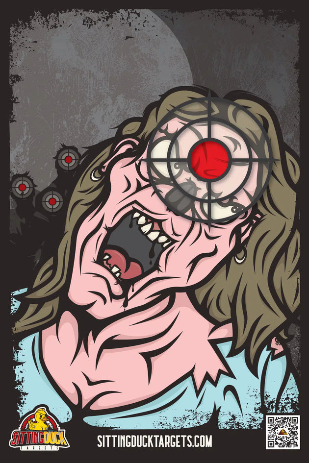 Zombie Becky targets with pink colors, premium Paper