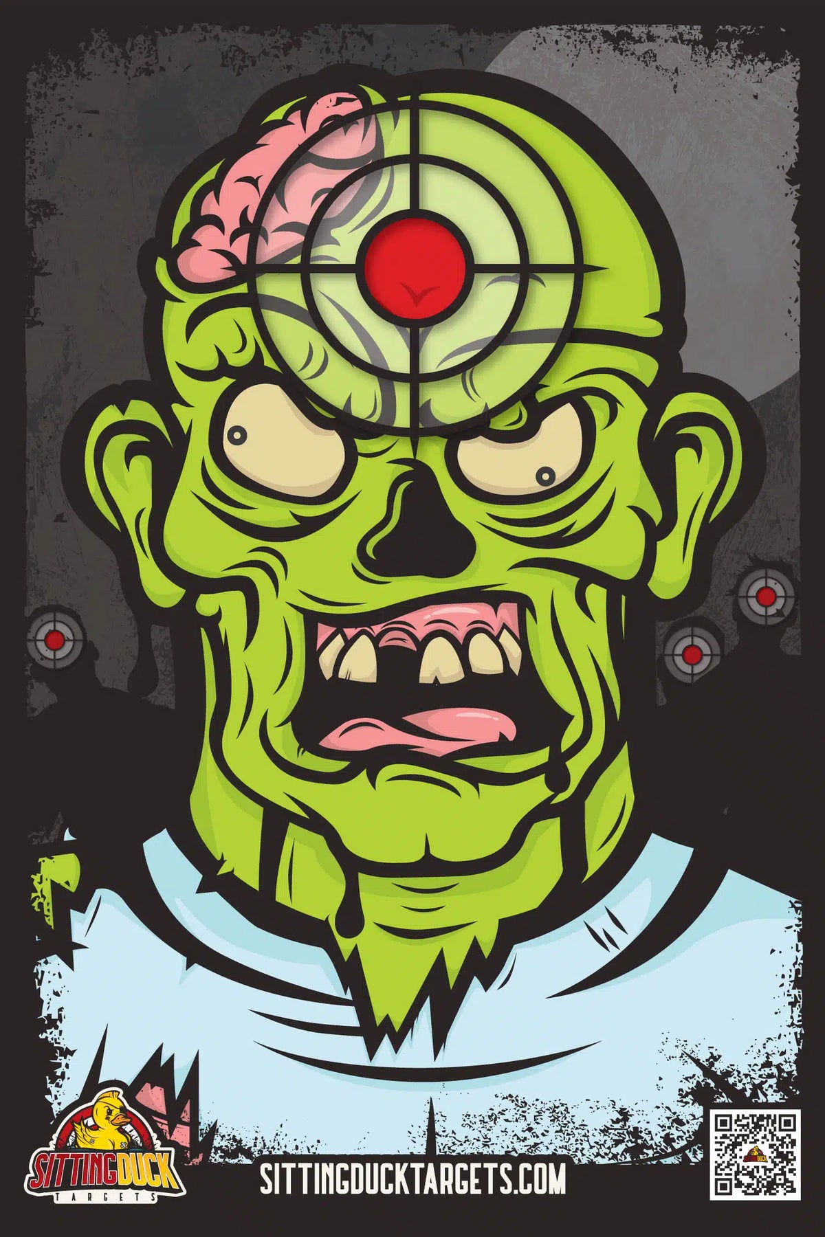 Zombie Bill targets with Green colors, premium Paper