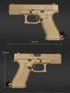 1:4 G17 All Plastic Keychain - TAN - LEGACY TACTICAL INC