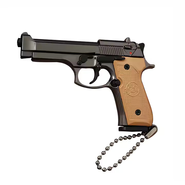 1:3 Beretta 92FS Handgun - Black miniature die cast metal replica with working safety and slide actions.