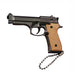 1:3 Beretta 92FS Handgun - Black miniature die cast metal replica with working safety and slide actions.