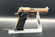 1:3 Beretta 92FS Handgun - Desert Tan miniature with die cast metal parts and working safety and slide actions.