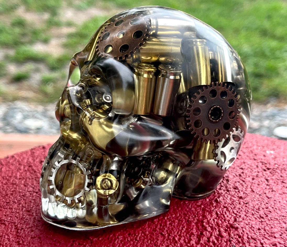 223 Casing-Mixed Skeleton Steampunk Skull - LEGACY TACTICAL INC