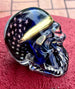 223 Casing USA Thin Blue Line Flag Skull - LEGACY TACTICAL INC