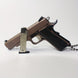 1:3 1911 Scale Handgun - Desert Tan miniature with die cast metal parts, working thumb safety, and slide action.