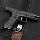 G17 Mini Pistol Keychain – 1:4 Metal (Black)
