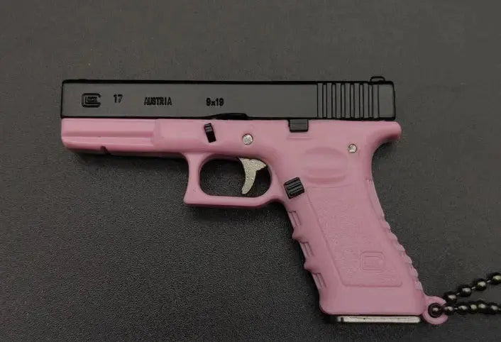 G17 Mini Pistol Keychain – 1:4 Metal (Pink/Black) product image 7