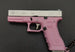G17 Mini Pistol Keychain – 1:4 Metal (Pink/Silver) product image 3