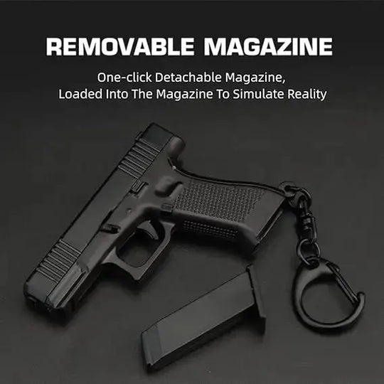 G17 Mini Pistol Keychain – 1:4 Plastic (Black) product image 2