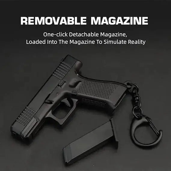G17 Mini Pistol Keychain – 1:4 Plastic (Black) product image 2