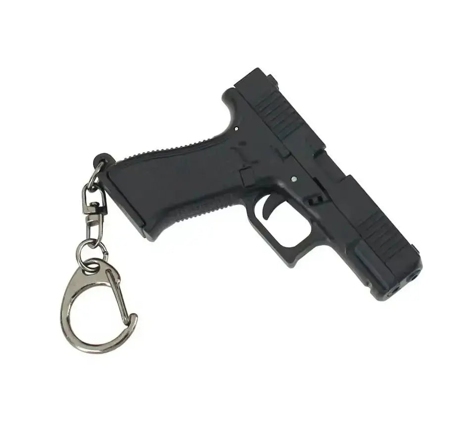 G17 Mini Pistol Keychain – 1:4 Plastic (Black)