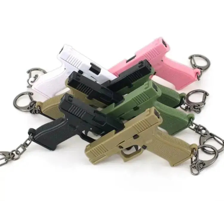 G17 Mini Pistol Keychain – 1:4 Plastic (Tan) product image 8