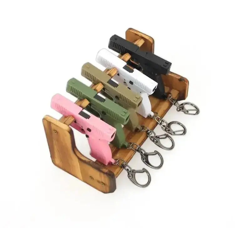 G17 Mini Pistol Keychain – 1:4 Plastic (Tan) product image 7