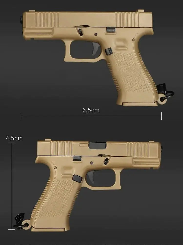 G17 Mini Pistol Keychain – 1:4 Plastic (Tan) product image 9
