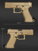 G17 Mini Pistol Keychain – 1:4 Plastic (Tan) product image 9
