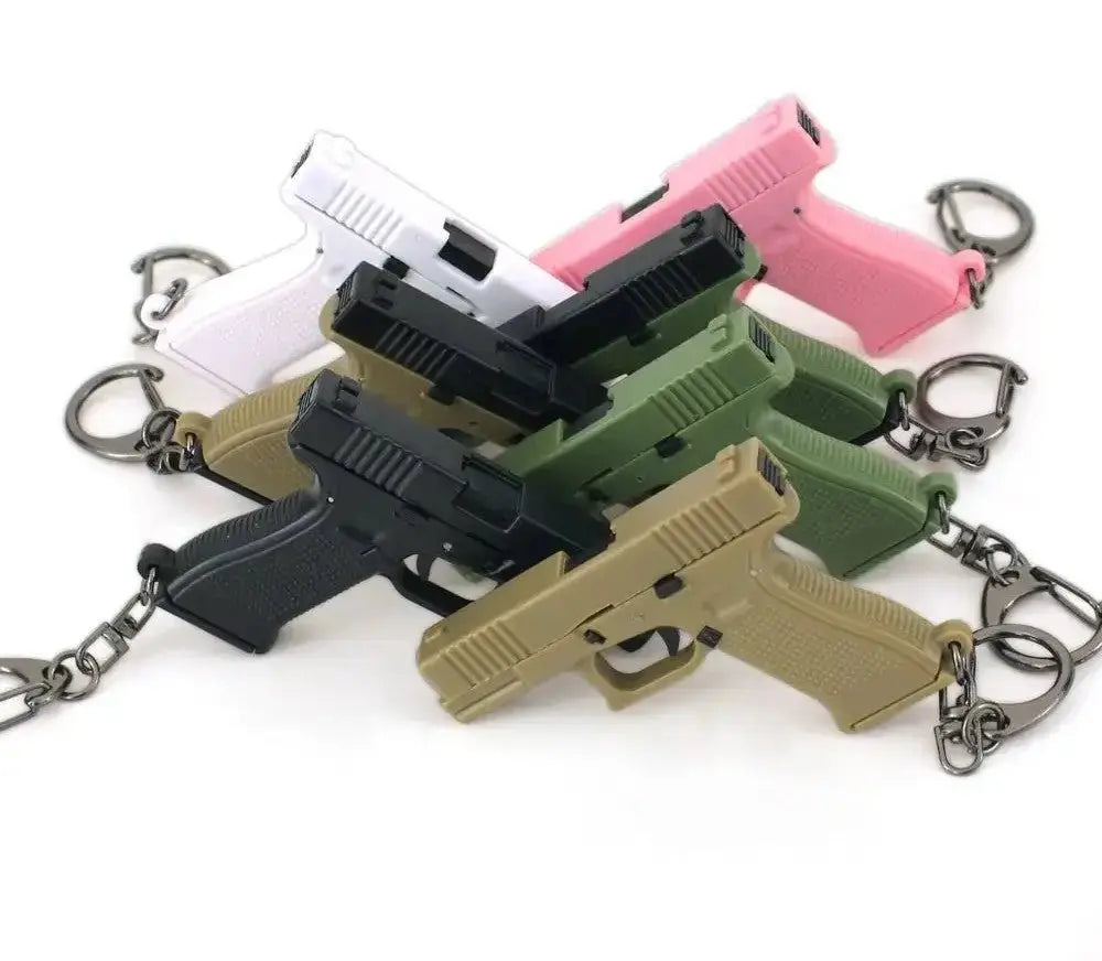 G17 Mini Pistol Keychain – 1:4 Plastic (Tan) product image 6