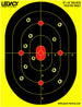 Yellow Splatter Targets with red dots and center bullseye.
