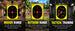 Yellow Splatter target in different range with Splatter dots.