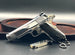 1:3 1911 Scale Handgun - Shiny Silver miniature die cast metal model with working safety and slide actions.
